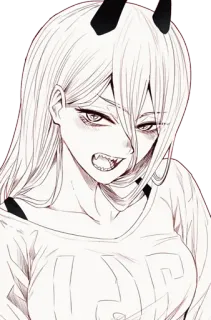 😈 Power Chainsaw Man DIE anime, chainsaw man, power, manga, demon telegram sticker