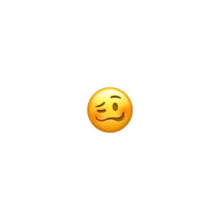 🥴 emoji, occhiolino, faccia telegram sticker