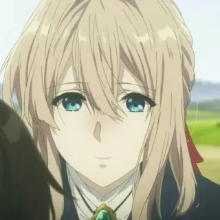 ✨ Violet Evergarden Anime, Violet Evergarden, Personaggio, Triste, Ritratto telegram sticker