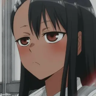 😒 Nagatoro Don't Toy with Me, Miss Nagatoro 애니메이션, 여자, 만화, 학교, 나나시 telegram sticker