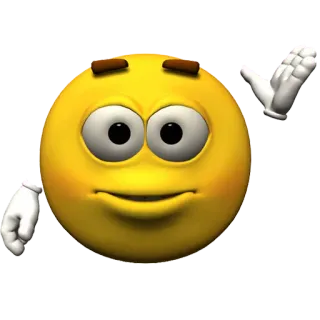 👋 Emoji, Giallo, Faccia, Domanda telegram sticker