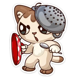 😤 chat, dessin animé, animal, chaton, drôle, joueur telegram sticker