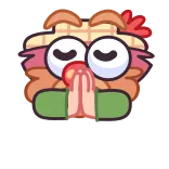 🙏 Dibujo animado, Personaje, Lindo, Amigable, Kawaii telegram sticker