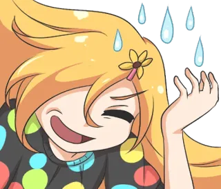 😅 Cartone animato, Sudato, Anime, Carino/a, Ragazza, Imbarazzato/a whatsapp sticker