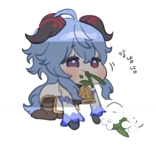 🌟 Ganyu Genshin Impact ganyu, genshin impact, anime, video game, imut, stiker, karakter, chibi telegram sticker