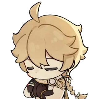 🤔 Aether Genshin Impact 空 (Aether), 原神, アニメ, ゲーム, ステッカー, かわいい, ちび telegram sticker