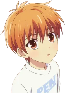 😯 PEN Anime, Con trai, Hoạt hình, Tóc cam telegram sticker