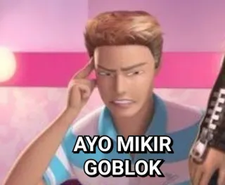 😊 AYO MIKIR GOBLOK Memy, Śmieszne, Tekst, Goblog, Ayo Mikir whatsapp sticker