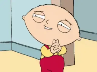 😬 Stewie Griffin Family Guy Stewie, Griffin, Family Guy, cartoon, animated telegram sticker