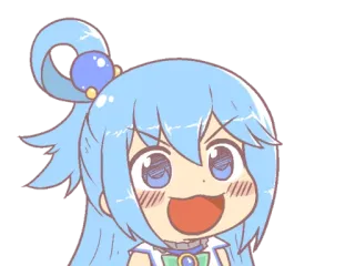 😍 Aqua Konosuba Anime, Konosuba, Aqua, Carino, Ragazza Anime whatsapp sticker
