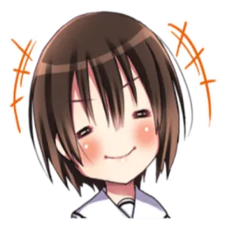 🙂 Anime Mädchen, arrogant, süß, Cartoon, Illustration whatsapp sticker