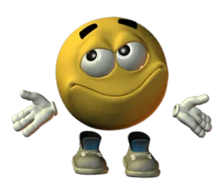 🙂 emoji, scrollata di spalle, domanda, confuso whatsapp sticker