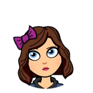 🙄 만화, 아바타, 소녀, 여자, 캐릭터, 비트모지, 디지털 아트 telegram sticker