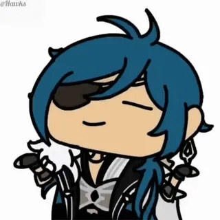 😌 Kaeya Genshin Impact ガイア, 原神, アニメ, ゲーム, キャラクター, 肩をすくめる telegram sticker