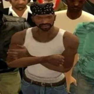 😠 CJ Grand Theft Auto: San Andreas CJ, Grand Theft Auto, San Andreas, video game, personagem whatsapp sticker