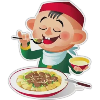 🍽 음식, 먹기, 만화, 식사, 요리 whatsapp sticker
