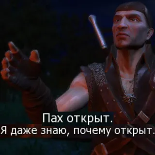 🍆 Пах открыт. Я даже знаю, почему открыт. telegram sticker