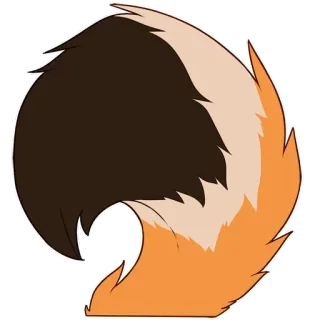 🦊 ekor, hewan, berbulu, rubah, imut telegram sticker