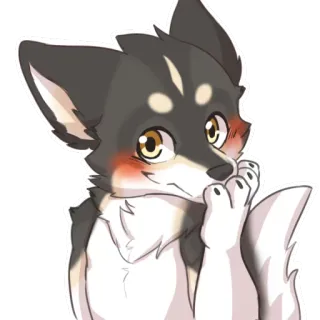 😚 furry, animal, cute, dog, cartoon, anthro telegram sticker