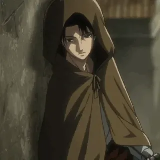 🏹 Levi Ackerman Attack on Titan Anime, Postać, Levi, Atak Tytanów, Manga, Żołnierz telegram sticker