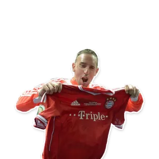 🕒 Triple soccer, football, jersey, sport, athlete, Bayern Munich telegram sticker