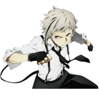 😠 Atsushi Nakajima Bungou Stray Dogs Anime, Mangá, Personagem, Bungou Stray Dogs, Atsushi Nakajima, Adesivo telegram sticker