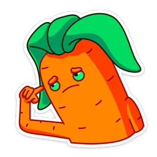 😫 морковь, овощ, еда, эмодзи, стикер whatsapp sticker