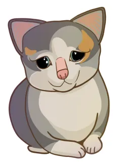 😭 кот, котенок, милый, животное, питомец, домашний telegram sticker