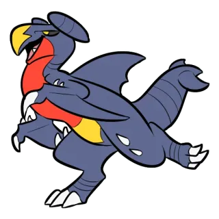 🏃 Garchomp Pokemon pokemon, garchomp, dragon, flying, ground, monster whatsapp sticker