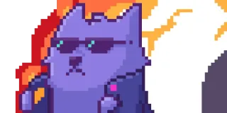 😊 Пиксель арт, Кот, Солнцезащитные очки, Крутой кот, Животное telegram sticker