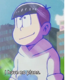 😐 I have no plans. Cartoon, Anime, Figur, Untätig, Ausdruck telegram sticker