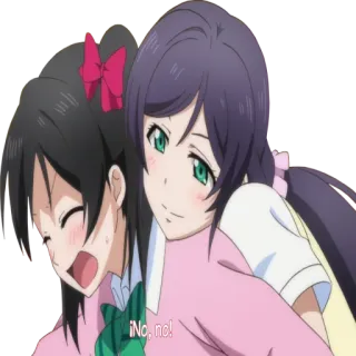 😭 ¡No, no! อนิเมะ, การ์ตูน, ตัวละคร, กอด, ตลก, น่ารัก telegram sticker