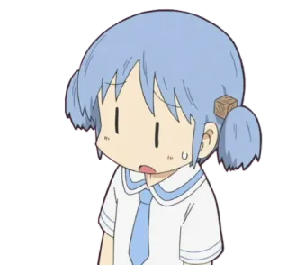 😓 Hakase Shinonome Nichijou Anime, Fofo, Personagem, Garota, Nichijou telegram sticker
