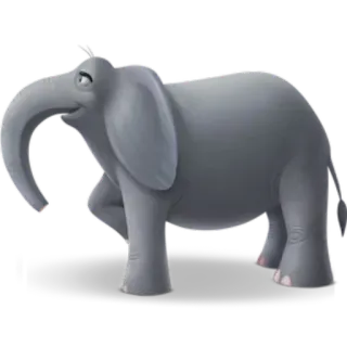 🐘 слон, животное, серый, мультфильм telegram sticker