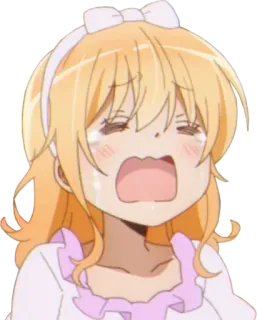 😭 Anime, Menangis, Sedih, Gadis, Kartun telegram sticker