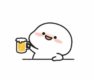 🍺 imut, kartun, bir, minuman, karakter, bahagia whatsapp sticker