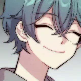 💬 Anime, Manga, Sonrisa, Chico, Lindo telegram sticker