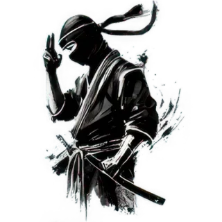 ✌️ Ninja, Artes Marciales, Guerrero, Katana, Espada, Samurái whatsapp sticker