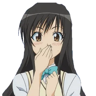 🤭 anime, girl, blushing, cute telegram sticker