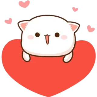😍 แมว, หัวใจ, น่ารัก, ความรัก, น่าเอ็นดู, การ์ตูน, คาวาอิ telegram sticker