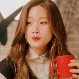 ❣ wanita, cantik, kopi, potret, muda, gadis telegram sticker