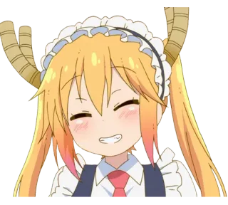 😁 Tohru Miss Kobayashi's Dragon Maid Anime, Drago, Maid, Carino, Kawaii telegram sticker