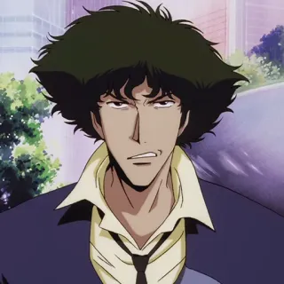 🚬 Spike Spiegel Cowboy Bebop Anime, Cowboy Bebop, Spike Spiegel, Personagem, Desenho animado, Legal, Faroeste espacial, Animado whatsapp sticker