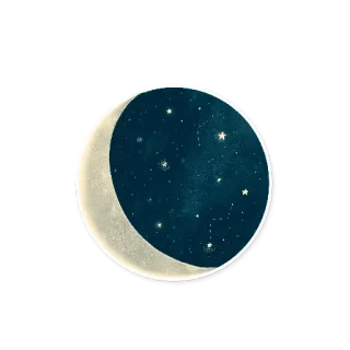 🌔 Mond, Sterne, Nacht, Himmel, Mondsichel, Astronomie, Weltraum telegram sticker