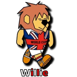 🏴󠁧󠁢󠁥󠁮󠁧󠁿 World Cup Willie 1966 FIFA World Cup WORLD CUP Willie World Cup Willie, 1966 FIFA World Cup, mascot, lion, football, soccer, vintage, England, sports telegram sticker