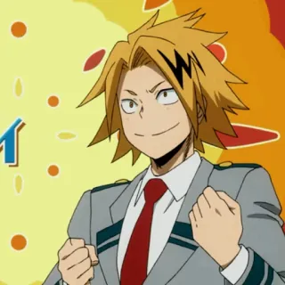 ⚡️ Denki Kaminari My Hero Academia Anime, My Hero Academia, Denki Kaminari, Electricidad, Pegatina whatsapp sticker