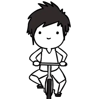 🏃 ciclismo, bicicleta, bike, pedalar, desenho animado, personagem telegram sticker