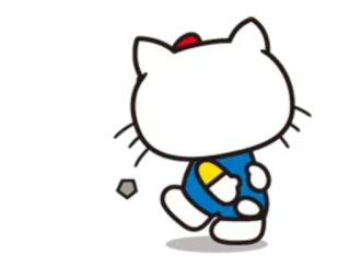 😔 Hello Kitty mignon, dessin animé, personnage, chat, kawaii telegram sticker