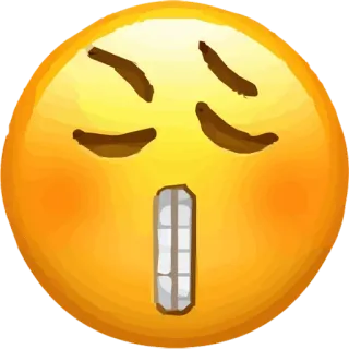 😬 Emoji, Verärgert, Nervös, Verlegen, Ängstlich, Besorgt whatsapp sticker