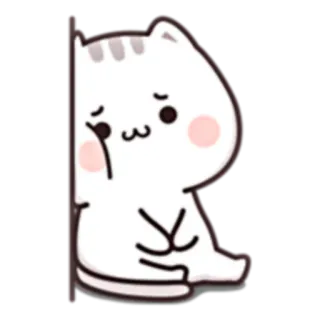 💬 cat, sad, cute, animal, cartoon, sticker telegram sticker
